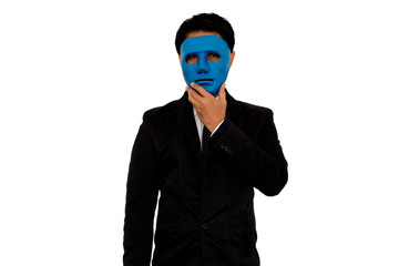 Businessman and mask.