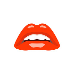 Obraz premium lips vector illustration style Flat front