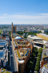 Obraz premium Skyline of Berlin city center , Aerial view over Berlin from Potsdamer Platz
