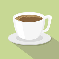 A cup of coffee flat style vector illustration.