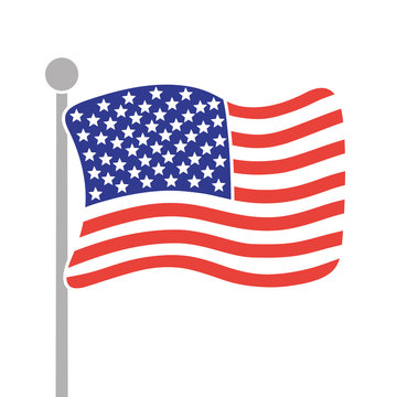 United States of America flag vector icon. 