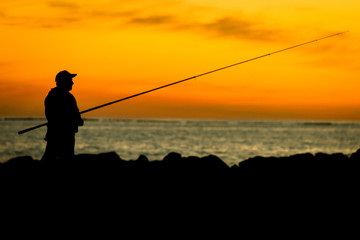 Fototapeta premium Take a break and go fishing.