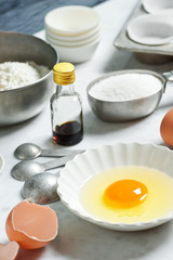 Baking Ingredients for Making Muffins or Cupcakes