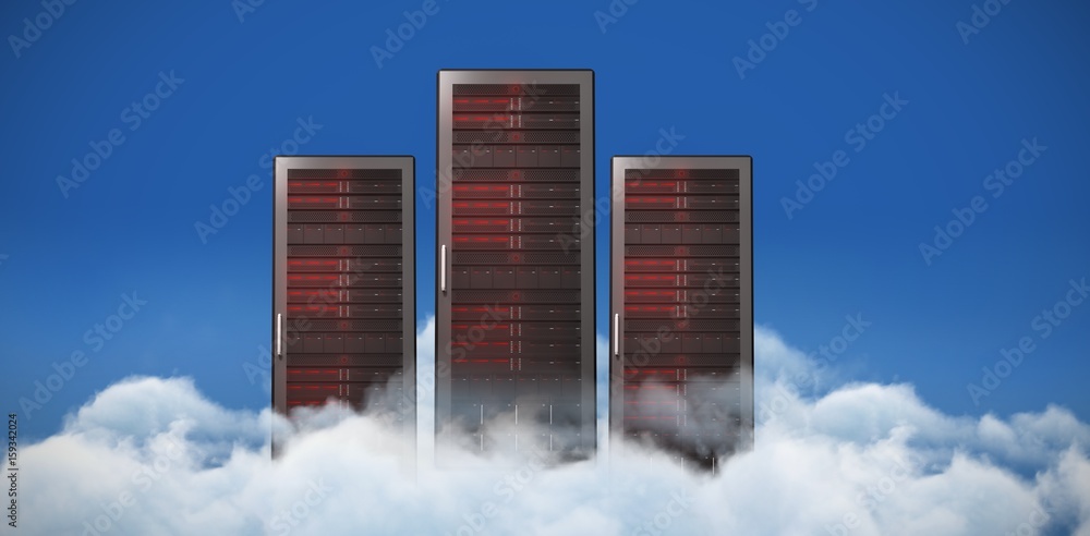 Canvas Prints composite image of server tower