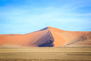 Fototapeta na wymiar Big sand dune in the Sossusvlei Desert.