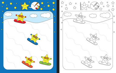 Fototapeta premium Preschool worksheet