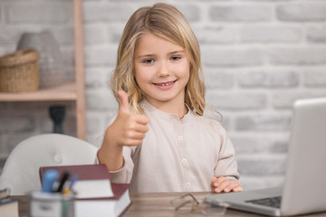 Little Girl Using Digital Device Modern Technology