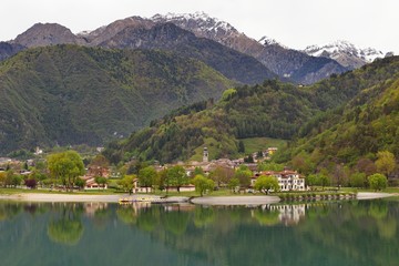 Fototapeta na wymiar Lago di Ledro, Trention, Italy, May 2017