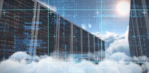 Composite image of blue data