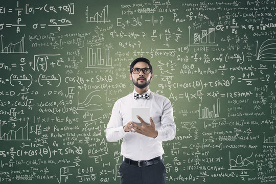 Businessman holding digital tablet