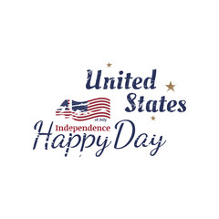 Fototapeta premium July 4th grunge typography. Independence day of the United States. Vintage vector sign for greeting cards and banners. EPS10.