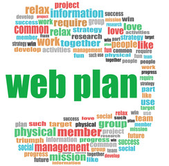 words web plan. Business concept . Word cloud collage