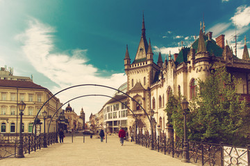 View of Jakabov Palace in the old town in Kosice, Slovakia - obrazy, fototapety, plakaty