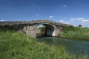 Bicycle lane along the Naviglio of Bereguardo (Italy)