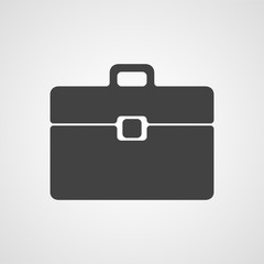 Business briefcase or bag vector icon