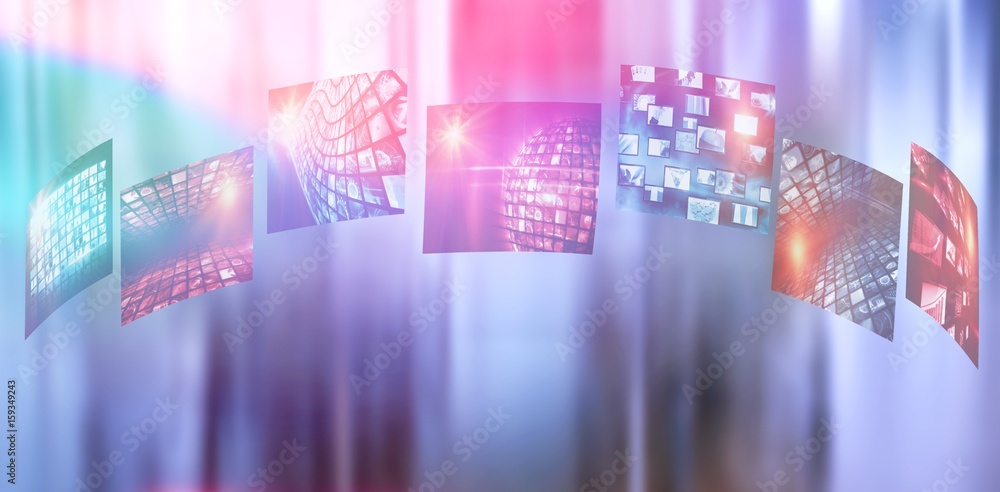 Poster composite image of digital image of various device screens