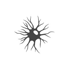 Neuron, Nerve Cell Icon Flat Graphic Design - Illustration