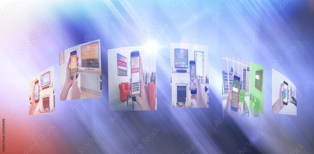Poster composite image of digital composite image of various screens