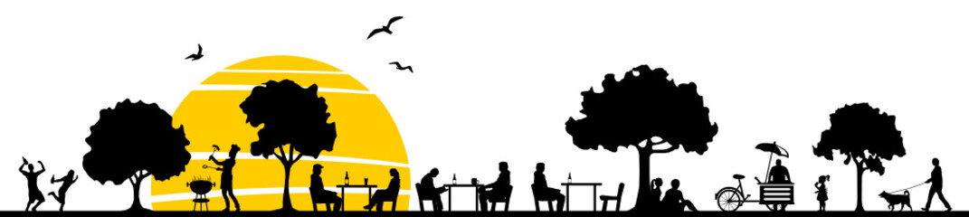 Silhouette Biergarten