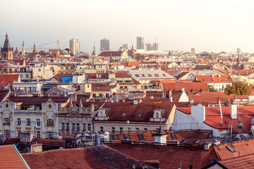 Fototapeta na wymiar City skyline. Prague, Czech Republic