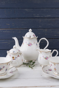 flower tea-set.drink