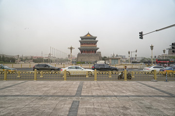A view of Tiananmen Square and Zhengyangmen Gate Tower. Beijing, China. May 04, 2017