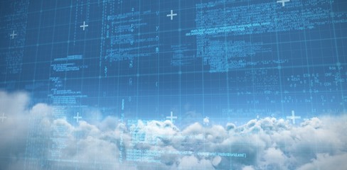 Composite image of blue data and matrix