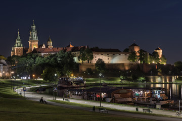 Royal castle of the Polish kings on the Wawel hill in Krakow