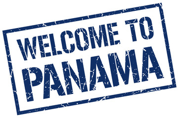 welcome to Panama stamp