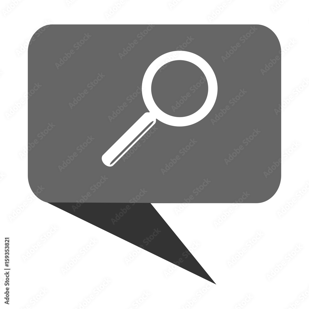 Aufkleber Search flat design web bubble vector icon.