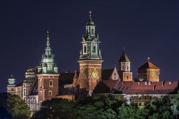 Obraz premium Detail of Royal castle Wawel in Krakow