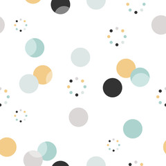 Circle pattern. Modern stylish texture. Repeating dot, round abstract background for wall paper. Flat minimalistic design.