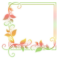 Fototapeta na wymiar Beautiful gradient frame. Color silhouette frame for advertisements, wedding and other invitations or greeting cards. Raster clip art.