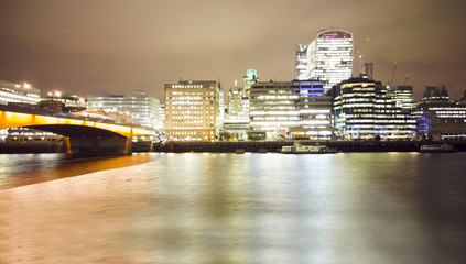 Londin cityscape at night