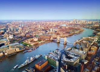Deurstickers Londen stad, luchtfoto, Verenigd Koninkrijk © Ioan Panaite