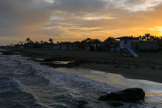 beach at sunset