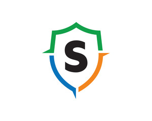 Letter S Shield Logo Template Design Vector, Emblem, Design Concept, Creative Symbol, Icon