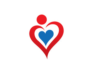 People Love Logo Template Design Vector, Emblem, Design Concept, Creative Symbol, Icon