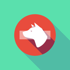 Long shadow do not enter signal with  a dog head