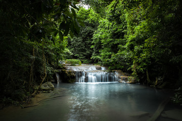 Fototapeta na wymiar tropical Waterfall in thailand