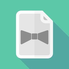 Long shadow document with  a neck tie icon