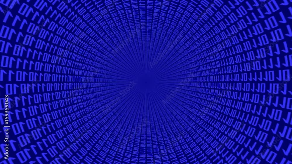 Poster 3d binary code - great for topics like internet, fiber-optics, technology, connection, computer data