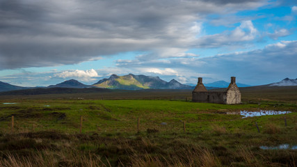 Ancient House and Mountains, Scotland