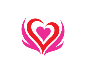 Love Logo Template Design Vector, Emblem, Design Concept, Creative Symbol, Icon