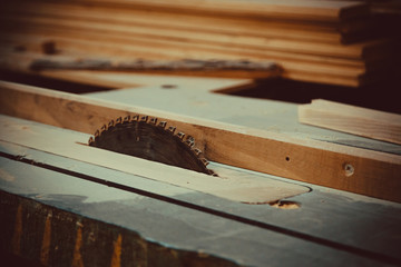 Craft Carpentry Workshop. Soft focus. Shallow DOF.