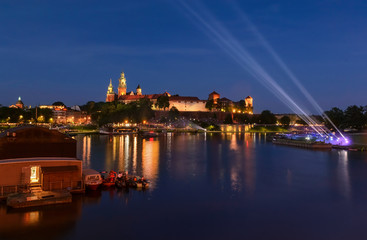 Castle on Wawel hill in the evening, Krakow