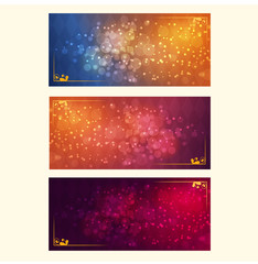 Fototapeta na wymiar Vector illustration of a festive bright background with bokeh effect. Template, design element for invitations to a party, greeting cards