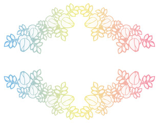 Beautiful gradient frame. Color silhouette frame for advertisements, wedding and other invitations or greeting cards. Raster clip art.