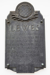 Lewes Plaque in East Sussex in the UK.