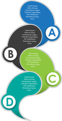 Abstract infographic background with ABCD steps